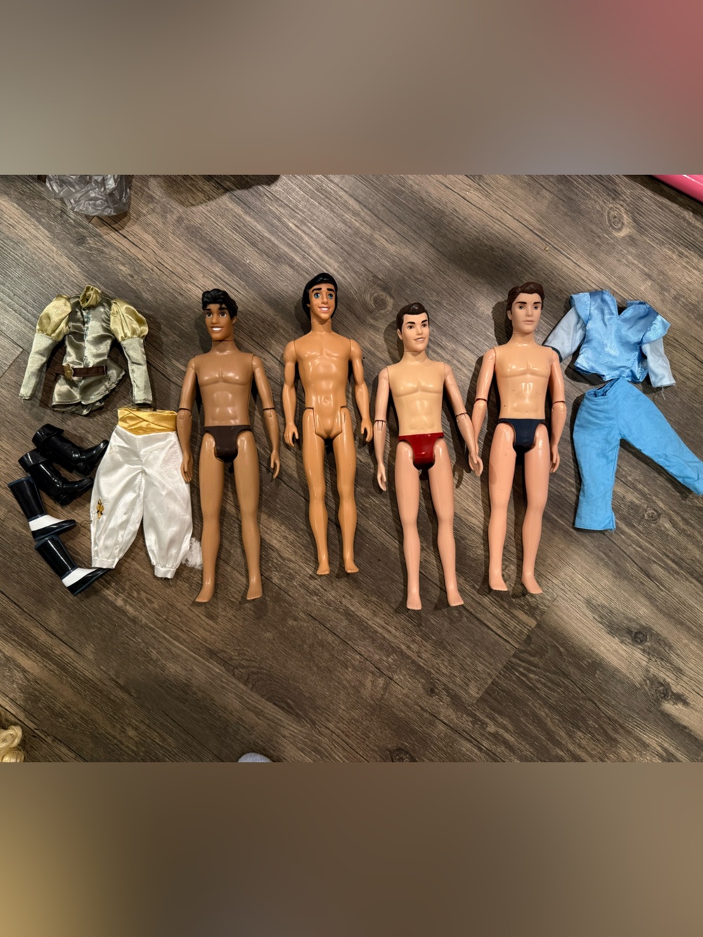 Vintage Disney Prince Male Dolls and Accessories